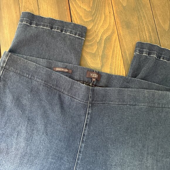 NYDJ Bailey Relaxed Straight Ankle Pull On Jeans Mission Blue Size 2X (Y8) - Picture 2 of 8